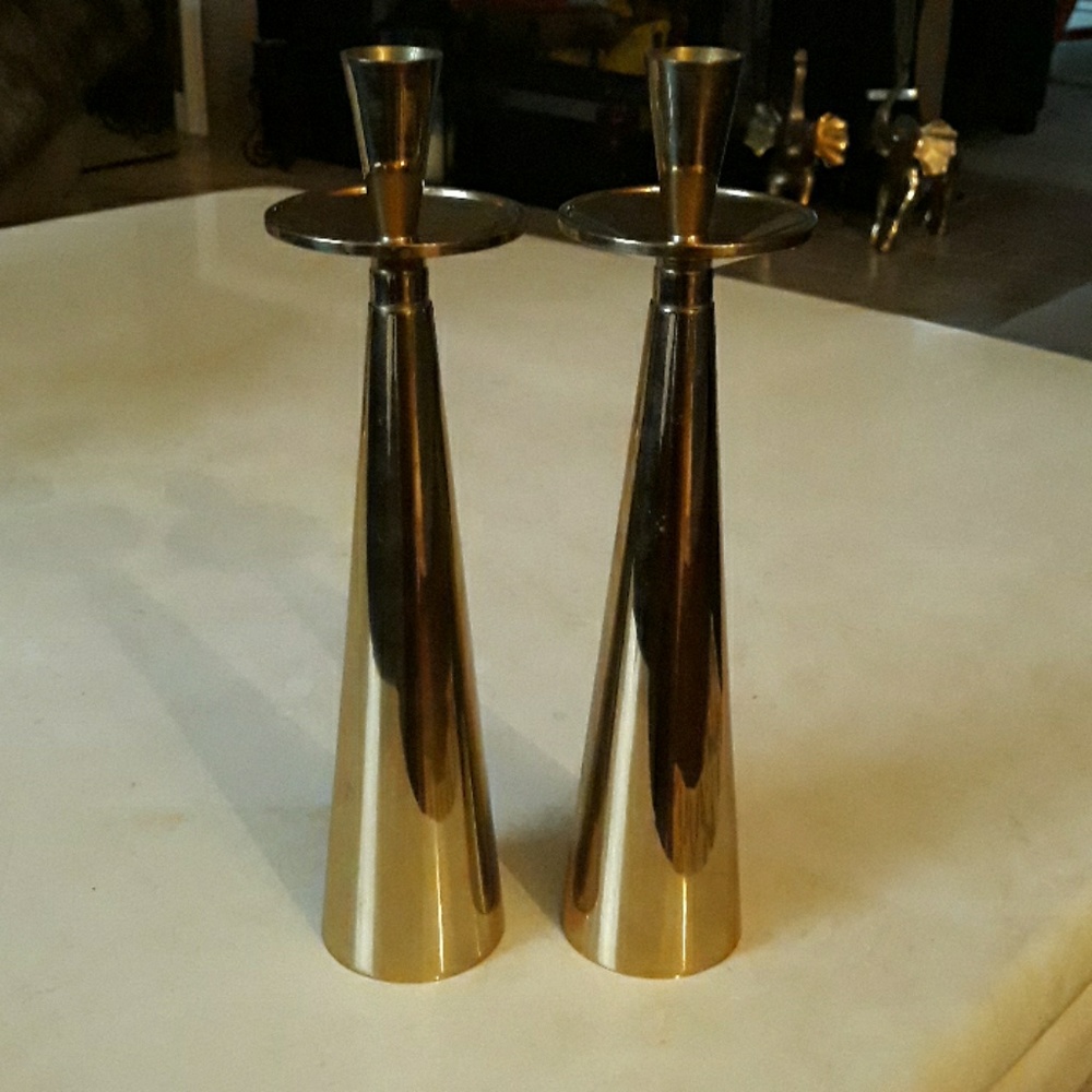 Brass Candlesticks pair  New never used